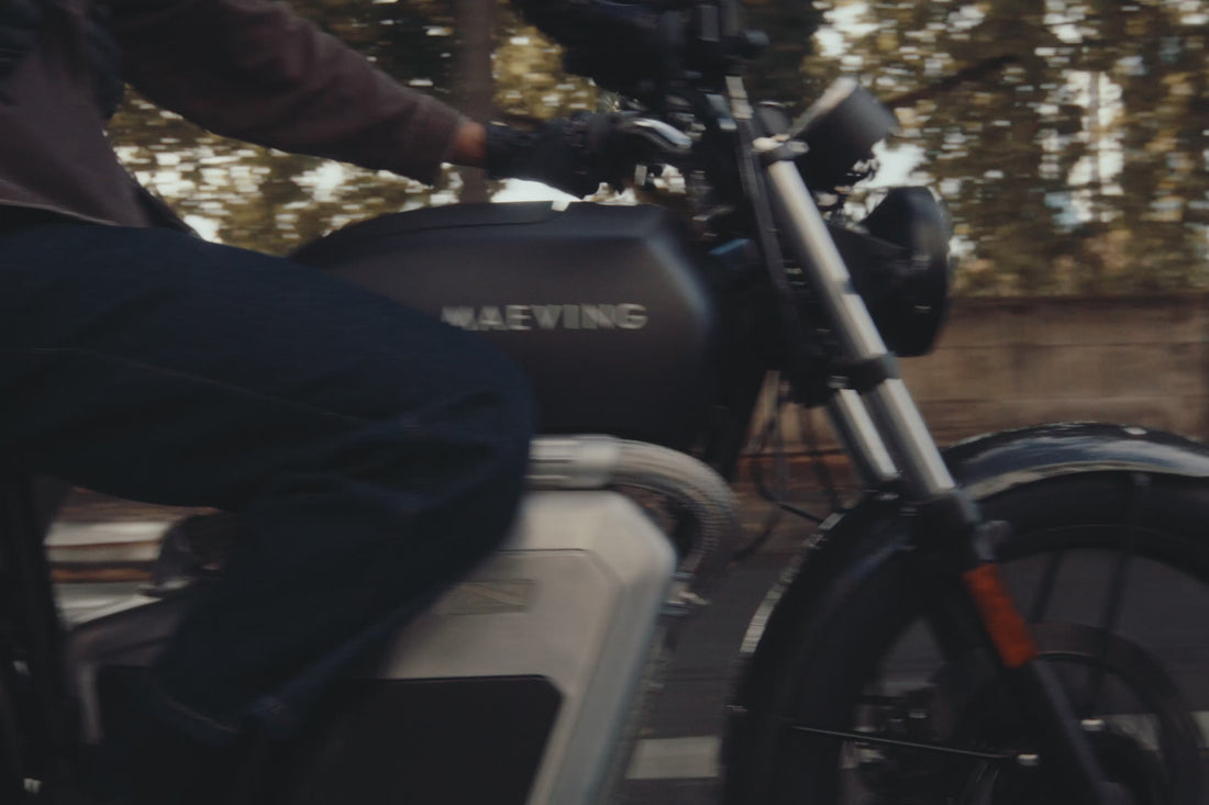 Maeving RM2 Electric Motorcycle ridden in Paris EV commute city riding